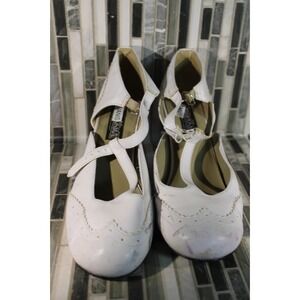 Funtasma White Flapper‎ Heels Size 9.5